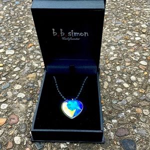 b.b Simon heart crystal necklace